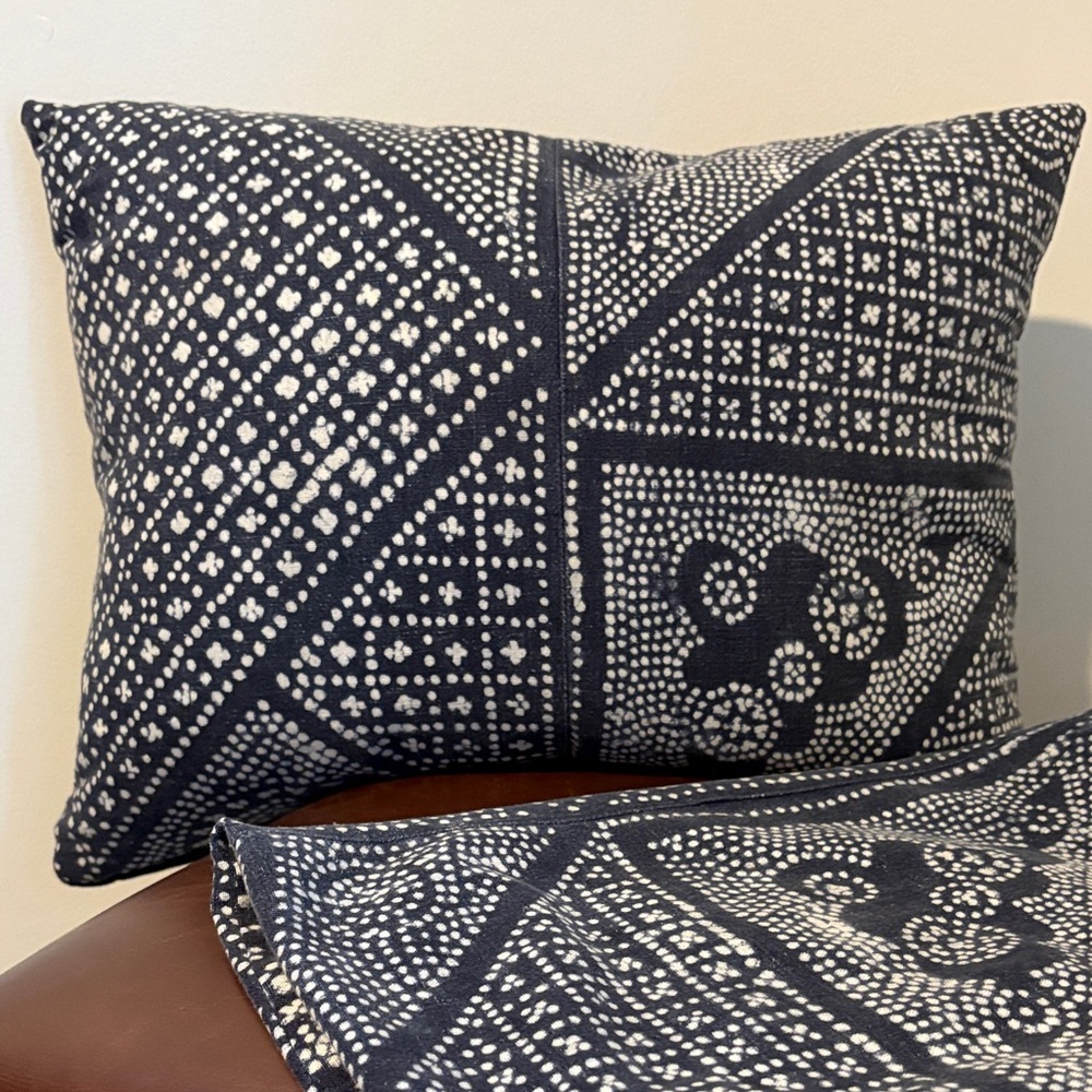 Navy pillow covers - set of 2